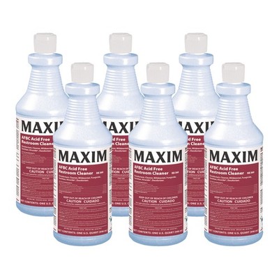 Maxim  AFBC Acid-Free Restroom Cleaner, Fresh Scent, 32 oz Bottle, 6/Carton