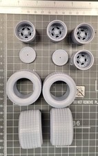 3D ABS Type Resin Dirt Super Late Model Tire And Wheel Set 1/16 Scale