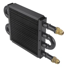 Derale Universal 4 Pass 8" 7000 Series Black Copper Aluminum Fluid Cooler 13309