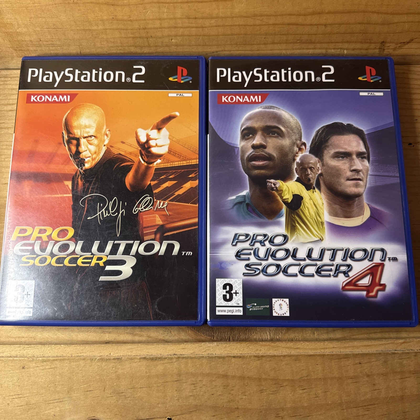 Pro Evolution Soccer 3 Et 4 PES Sony PlayStation 2 PS2 PAL Complet FR Testés