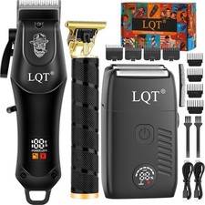 Hair Clippers for Men Professional, Beard Trimmer Kits Sets, Electric Black