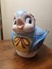 VINTAGE LEFTON BLUEBIRD COOKIE JAR RARE 50s