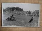 Ben Johnson Calf Roping Pendleton Roundup HORSE RODEO RPPC Postcard