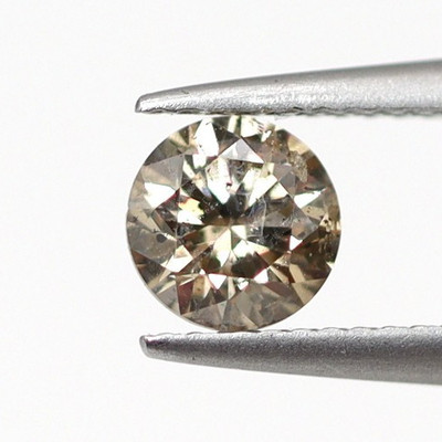 0.343 Ct Zertifizierter Natürlicher Rund Diamant 4,2 mm SI3 Champagne Farbe lose