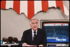 Photo:Walter Cronkite, CBS 1980 election, election eve