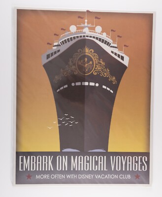 New Disney DVC / DCL Cruise Ship - Embark on Magical Voyages 11'' x 14'' Print