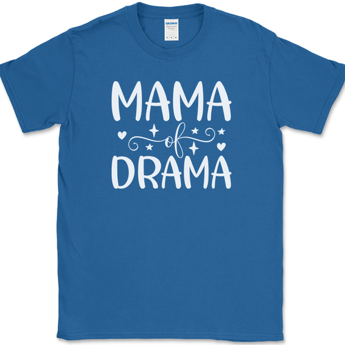 Mama of Drama T-Shirt Funny Moms Mothers Day Teenagers Humor Text Tee - Picture 5 of 10