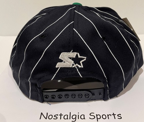 Vintage 90's NOTRE DAME IRISH STARTER Pinstripe SnapBack HAT NWT NEW Old Stock - Picture 2 of 4
