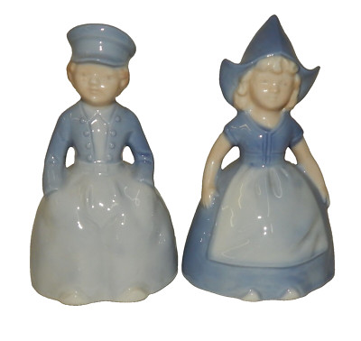 Vintage AA Importing Co Japan Dutch Boy Girl Ceramic Bells