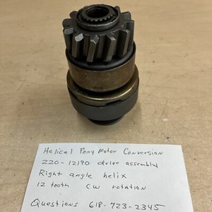 Helical Pony Motor Conversion 220-12190 Right Angle Helix 12 tooth