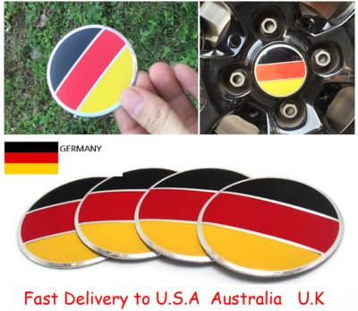 56mm Germany German Flag Car Wheel Center Hub Cap Sticker Emblem Badge Decal