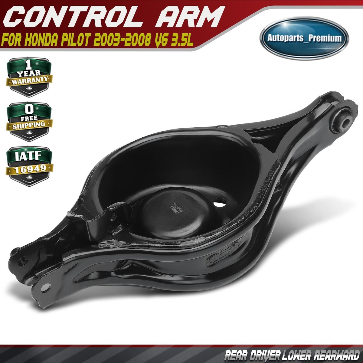 Rear Driver LH Lower Rearward Control Arm for Honda Pilot 2003