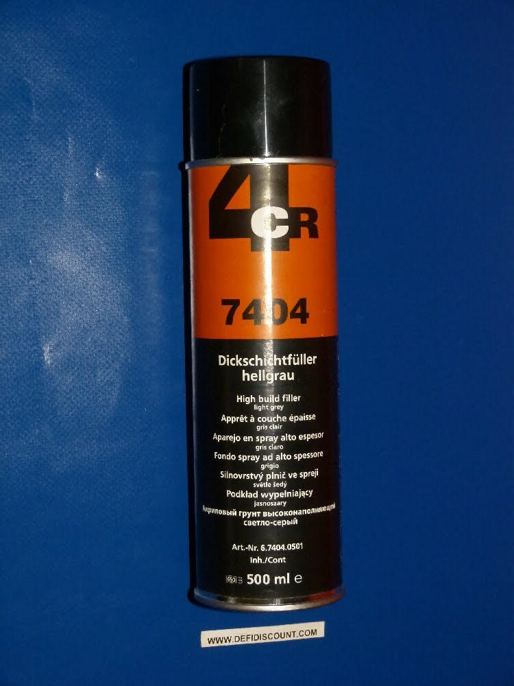 Apprêt à couche épaisse aérosol gris clair 7404 de 500ml 6.7404.0501