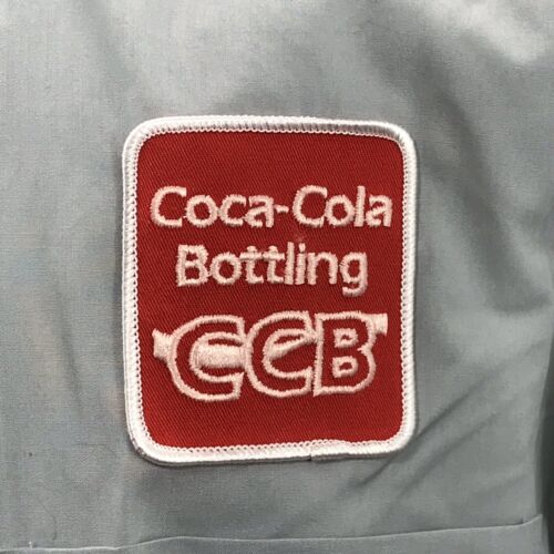 Vintage Coke Coca Cola Bottling Company Employee Short Sleeve Shirt Mens Medium - Picture 3 of 7