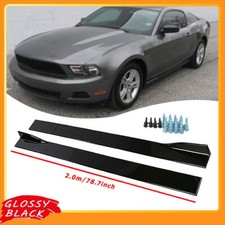 Side Skirt Extension Lip Splitters Rocker Panel 2010-2014 For Ford For Mustang