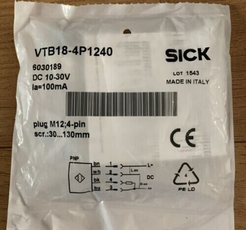 Sensore Fotoelettrico Sick VTF18-4P1640 (6012885) – Nuovo, Made In Italy