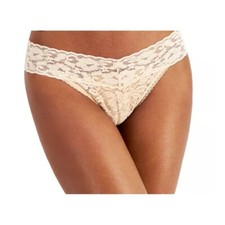 INC INTERNATIONAL CONCEPTS Underwear Women's 1X Lace Thong Lingerie Almond Latte