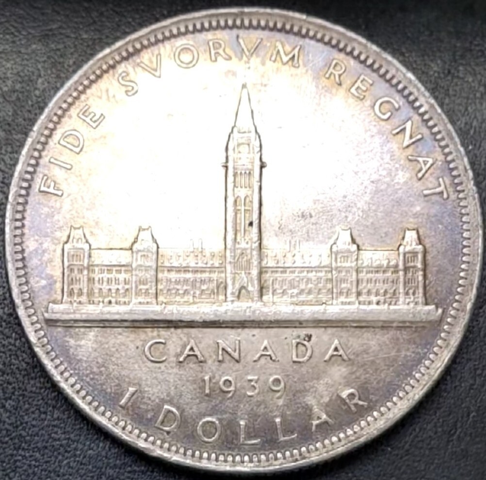 1939 CANADA ONE DOLLAR .800 SILVER COIN KING GEORGE VI # 0595 | eBay