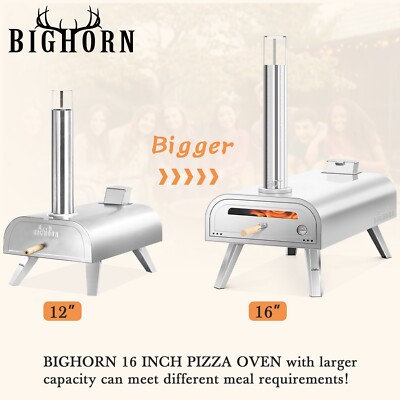 Master Cook Pellet Pizza Oven, 16 in., Black