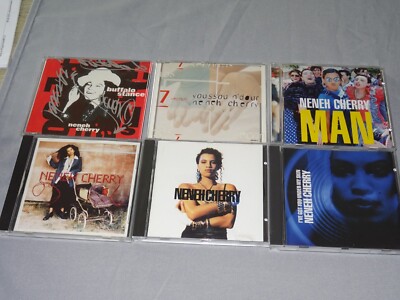 NENEH CHERRY - 6 VERSCHIEDENE CD'S: RAW LIKE SUSHI, MAN, HOMEBREW.......