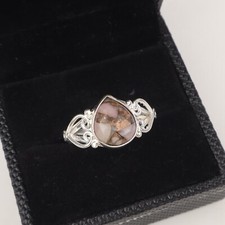 Pink Opal Turquoise Gemstone 925 Sterling Silver Ring Handmade Jewelry Ring Gift