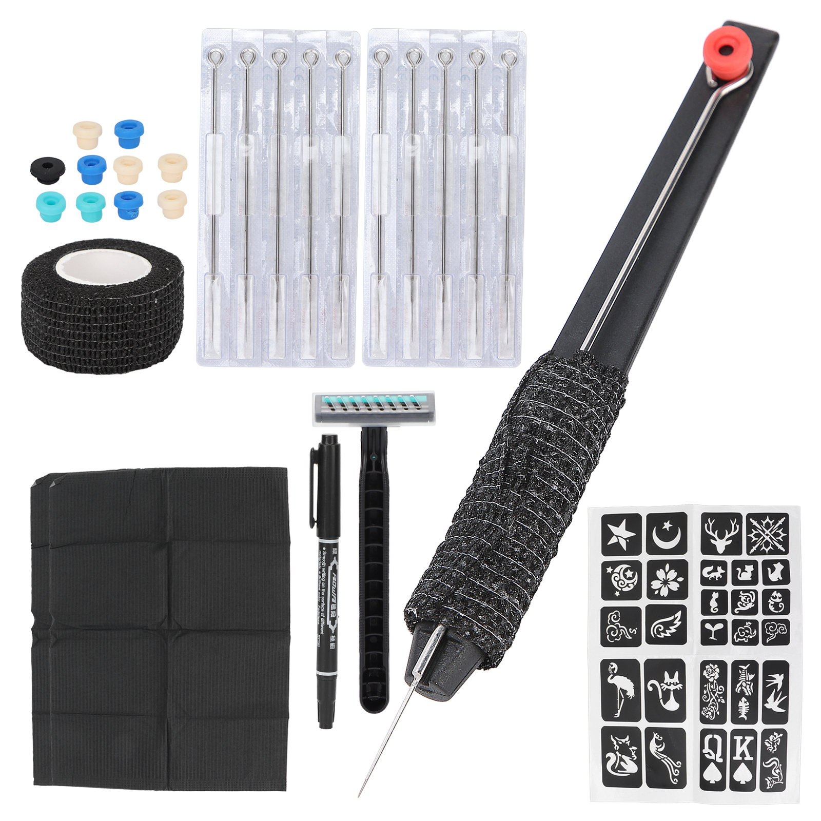(1RL Tattoo Needle Set)Hand Stick And Poke Tattoo Kit With Stainless