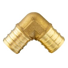 100 PCS EFIELD PEX 1-inch 90 Degree Elbow Barb Crimp Brass Fitting, Lead Free