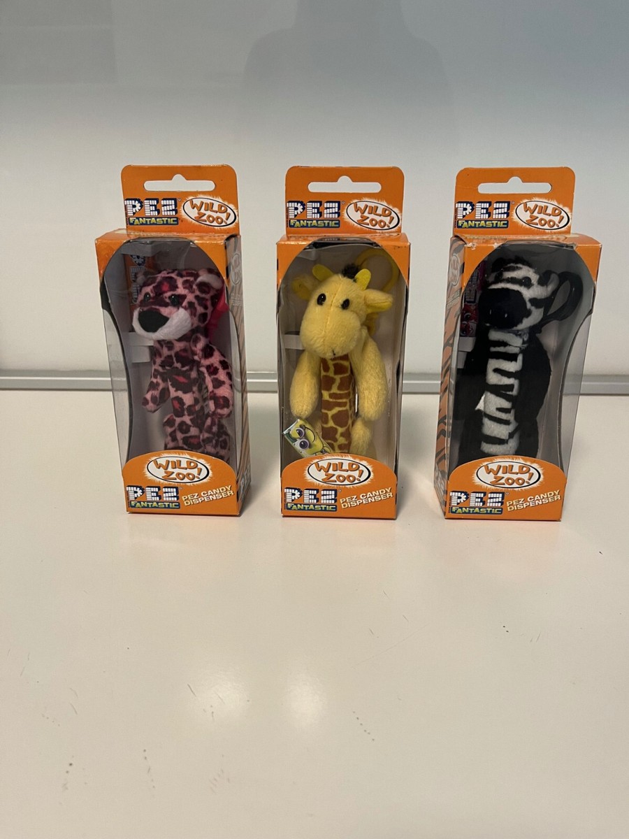 PEZ Fantastic Candy & Dispenser Wild Zoo! Plush Dispenser