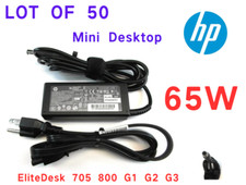 Lot 50 Genuine HP EliteDesk 705 800 G1 G2 G3 Mini Desktop 65W AC Adapter Charger