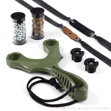 SimpleShot AXIOM OCULARIS Slingshot Bundle with 2 Flat Bands, Target, and Ammo
