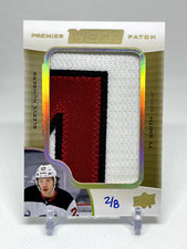 🔥 2020-21 UD Ty Smith Rookie Premier Mega Patch Sleeve Numbers Game Used 2/8 SS