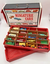 Matchbox Lesney UK Mattel Miniature Cars + Carry Case Rare Hot Wheels 1960s