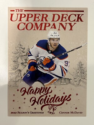 2022 Upper Deck Happy Holidays Card Connor McDavid Employee Gift 5x7 UDHC-2022