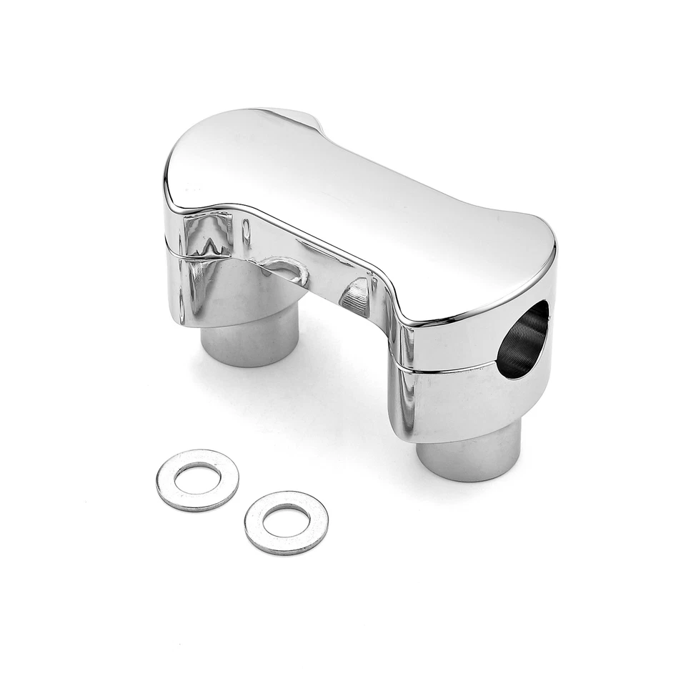2" Tall Handlebar Riser Top Clamp Kit For Harley Softail Fatboy Dyna Sportster - Image 3 of 4