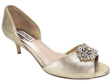 Badgley Mischka Women's Petrina II Two-Piece Pumps Platino Metallic Size 6.5 M