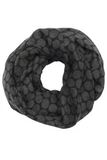 Edwards Style S005 Tone-On-Tone Circles Infinity Scarf Black