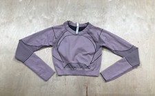Kimberly C Flex Seamless Long-Sleeve Crop Top Size Small Lilac
