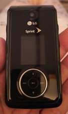 RARE VGUC Vintage Black LG Sprint Muziq LX570 flip phone untested sold as is