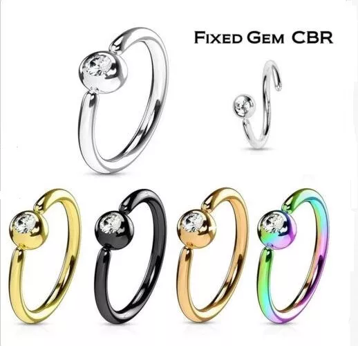 Fixed bead shop nose ring