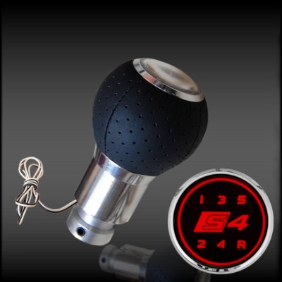Schaltknauf mit roter LED-Beleuchtung  shift gear knob  leather  audi 5 s4 s6 s3