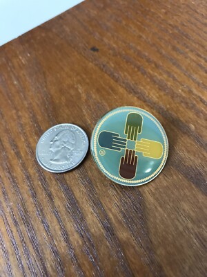 HELPING HANDS VOLUNTEER Pinback Pin Classic Vintage RARE | eBay