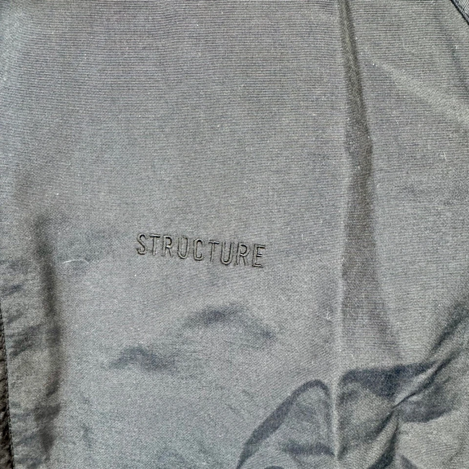 VTG Structure Lightweight Jacket Full Zip Windbreaker Casual Navy Size Small - Image 2 of 4