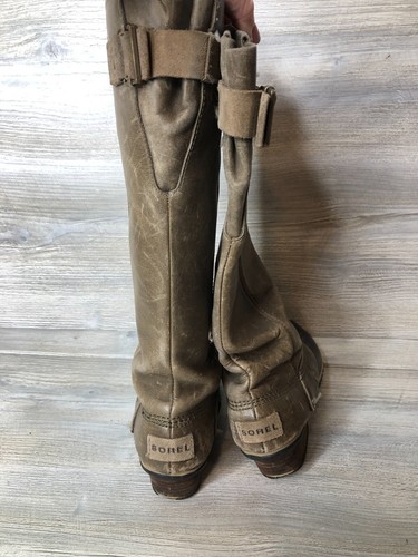 SOREL Slimpack Tall Equestrian Riding Rain Boots Waterproof Shale Size 6.5 US - Picture 5 of 13