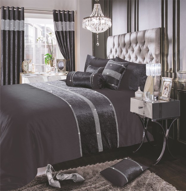 Velvet Diamonte Ribbon Faux Silk Charcoal Grey Super King Duvet Cover For - Charcoal Grey Super King Bedding Velvet Diamonte Ribbon Faux Silk Charcoal Grey Super King Duvet Cover For - Charcoal Grey Super King Bedding