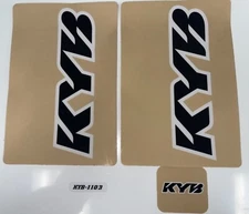 KYB Fork Stickers Decal Shock Suspension Decals Set (Black)(9x6)