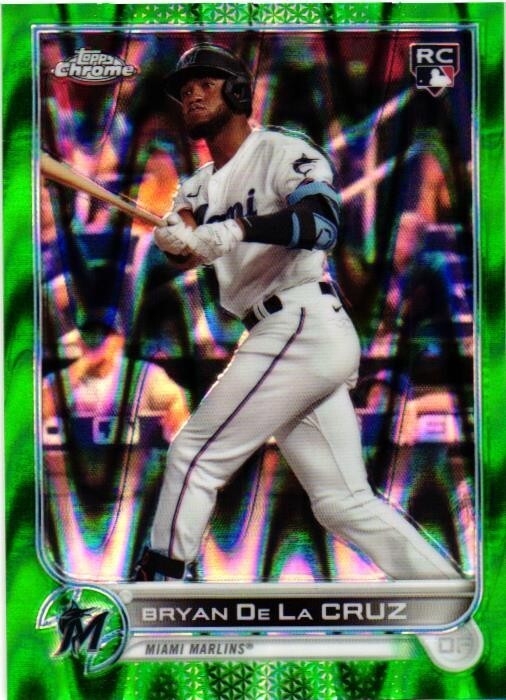 2022 Topps Chrome SONIC Bryan De La Cruz Green RayWave REFRACTOR /99