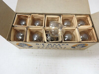 Vintage Prefocused Headlight Bulb 12 Volt GE 2326 Box of 10 Bulbs