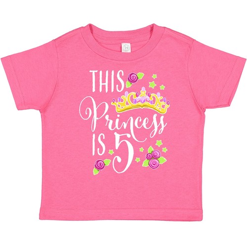 Inktastic This Princess Is Five- 5th Birthday Toddler T-Shirt Birthdays Fifth 5