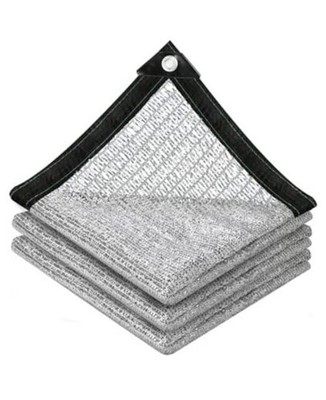 Reflective Aluminet Shade Cloth with Grommets, Breathable Aluminum 12x30FT 50%