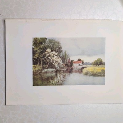 Original 1909 Print Of Burleigh Bruhl Essex Passingford Mill On The Roding 